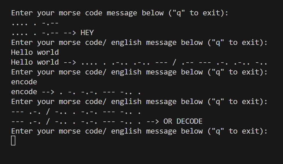 Morse Code Translator