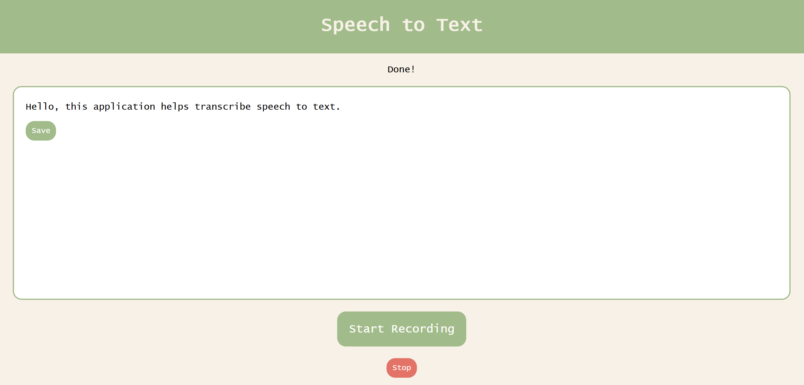 Speech To Text